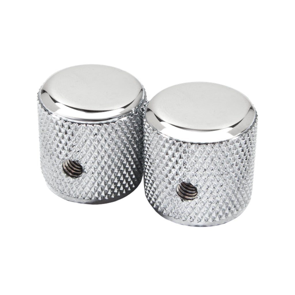 Fender 2 Pure Vintage 60s Telecaster P Bass Knurled Knobs in Chrome and Aluminum Guitar Spare Parts Sky Music