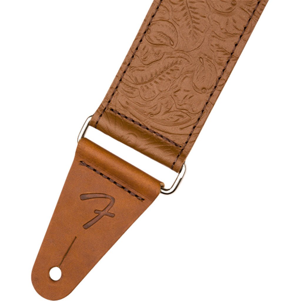 Fender 2" Tooled Leather Strap - Brown Guitar Straps Sky Music