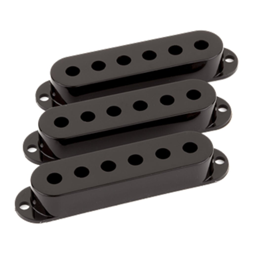 Fender 3 Pickup Covers Stratocaster in Black Guitar Spare Parts Sky Music