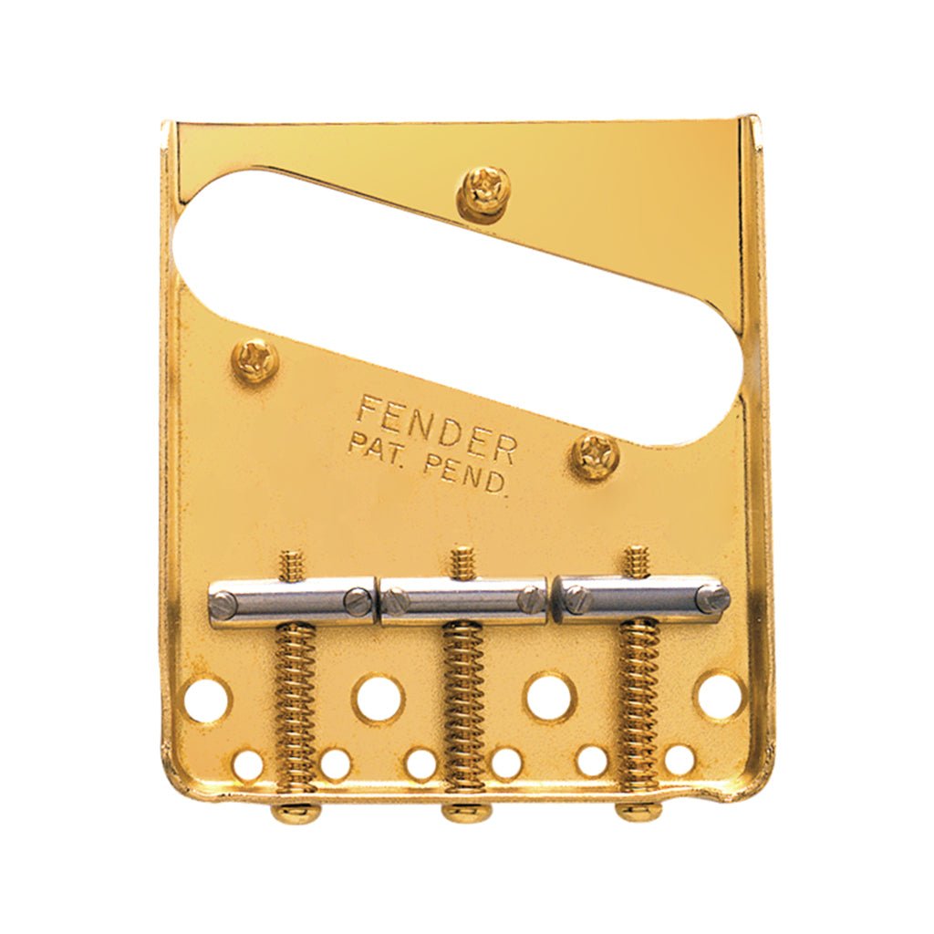 Fender 3 Saddle American Vintage Telecaster Bridge Assembly in Gold Guitar Spare Parts Sky Music