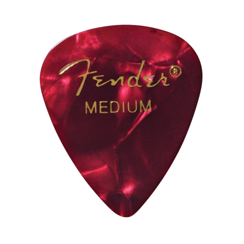 Fender 351 Shape Premium Celluloid Picks - Medium Red Moto 12-pack Guitar Picks Sky Music