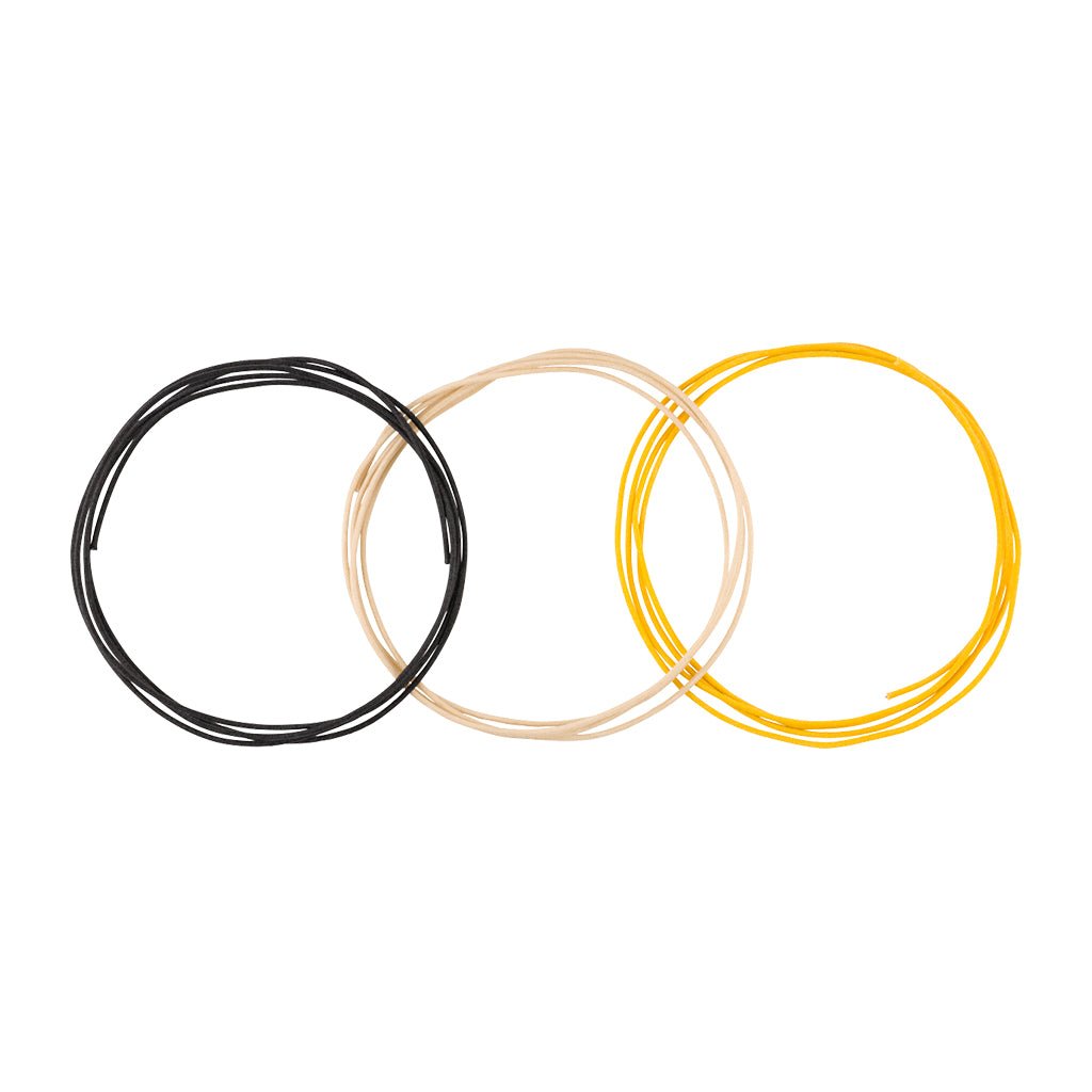 Fender 5' Pure Vintage Cloth Wire 22 AWG - Black/White/Yellow Guitar Spare Parts Sky Music