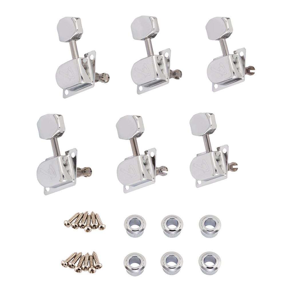 Fender 70s F Style Stratocaster Telecaster Tuning Machines 6 Left Handed in Chrome General Spare Parts Sky Music