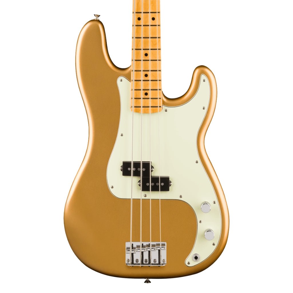 Fender 75th Anniversary Player II Precision Bass Guitar - Aztec Gold, Maple Fingerboard Bass Guitars Sky Music
