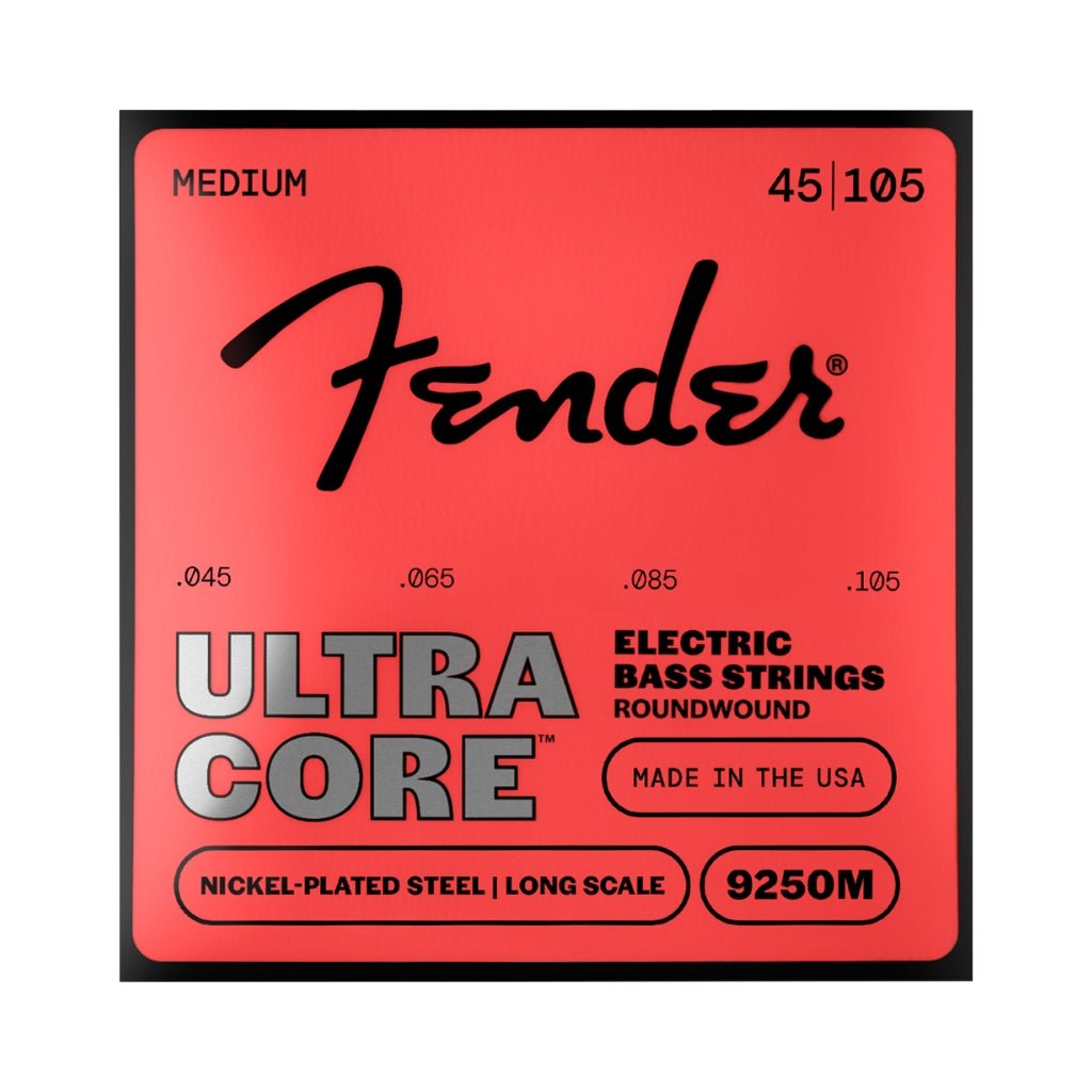 Fender 9250 UltraCore Electric Bass Strings - .045-.105 Medium Fretted Instrument Strings Sky Music