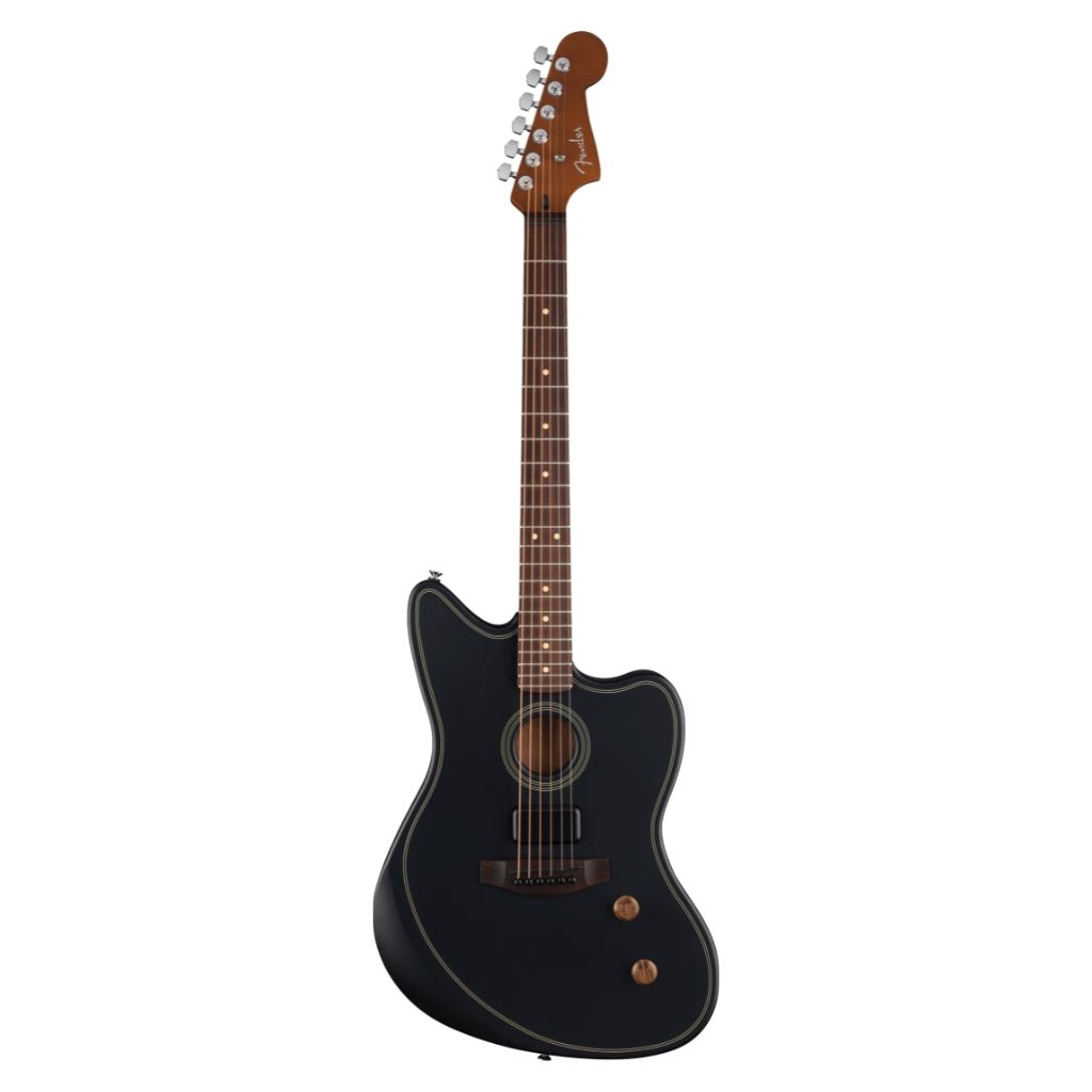 Fender Acoustasonic Standard Jazzmaster Guitar - Black Acoustic Guitars Sky Music