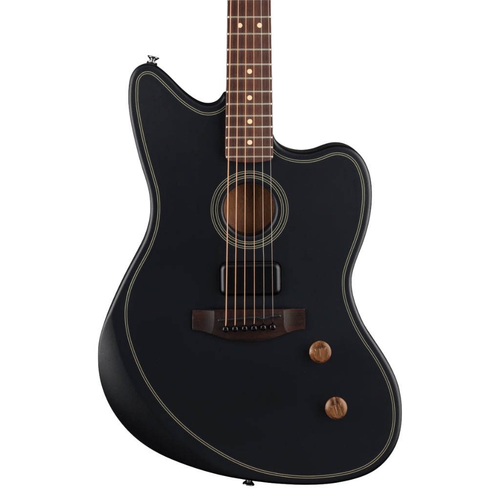 Fender Acoustasonic Standard Jazzmaster Guitar - Black Acoustic Guitars Sky Music