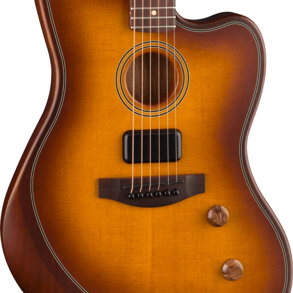 Fender Acoustasonic Standard Jazzmaster Guitar - Honey Burst Acoustic Guitars Sky Music
