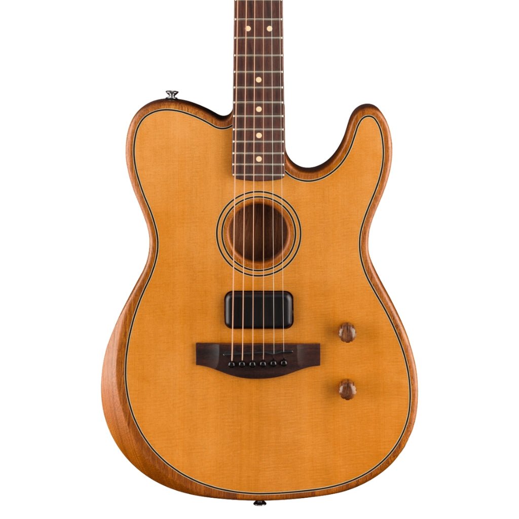 Fender Acoustasonic Standard Telecaster Guitar - Aged Natural Acoustic Guitars Sky Music