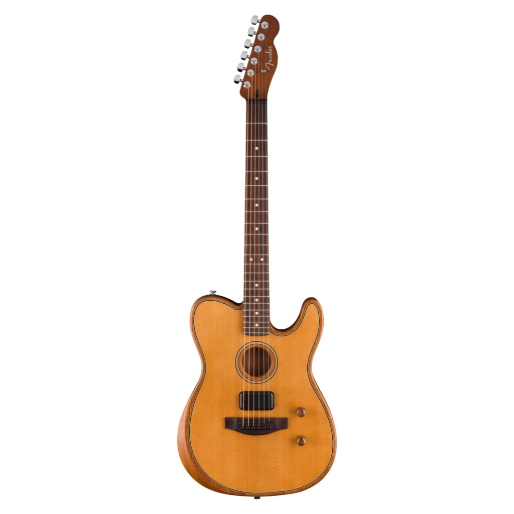 Fender Acoustasonic Standard Telecaster Guitar - Aged Natural Acoustic Guitars Sky Music