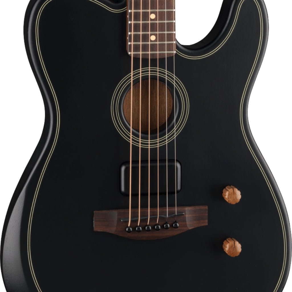 Fender Acoustasonic Standard Telecaster Guitar - Black Acoustic Guitars Sky Music