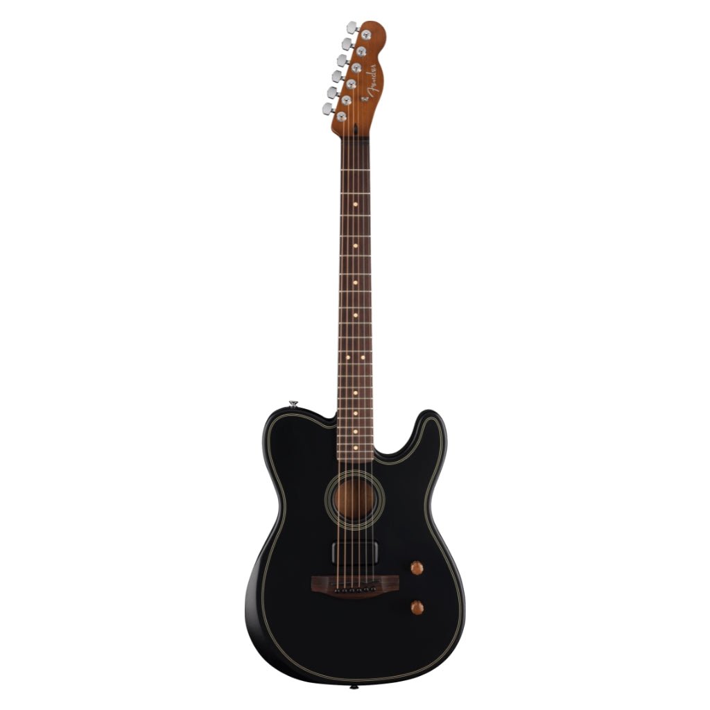 Fender Acoustasonic Standard Telecaster Guitar - Black Acoustic Guitars Sky Music