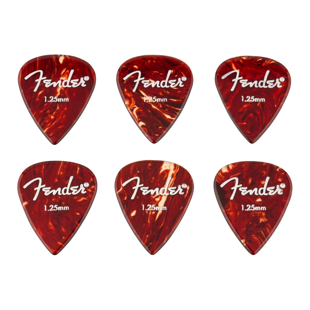 Fender Aero Acrylic 1.25mm Guitar Picks - 6 Pack Guitar Picks Sky Music