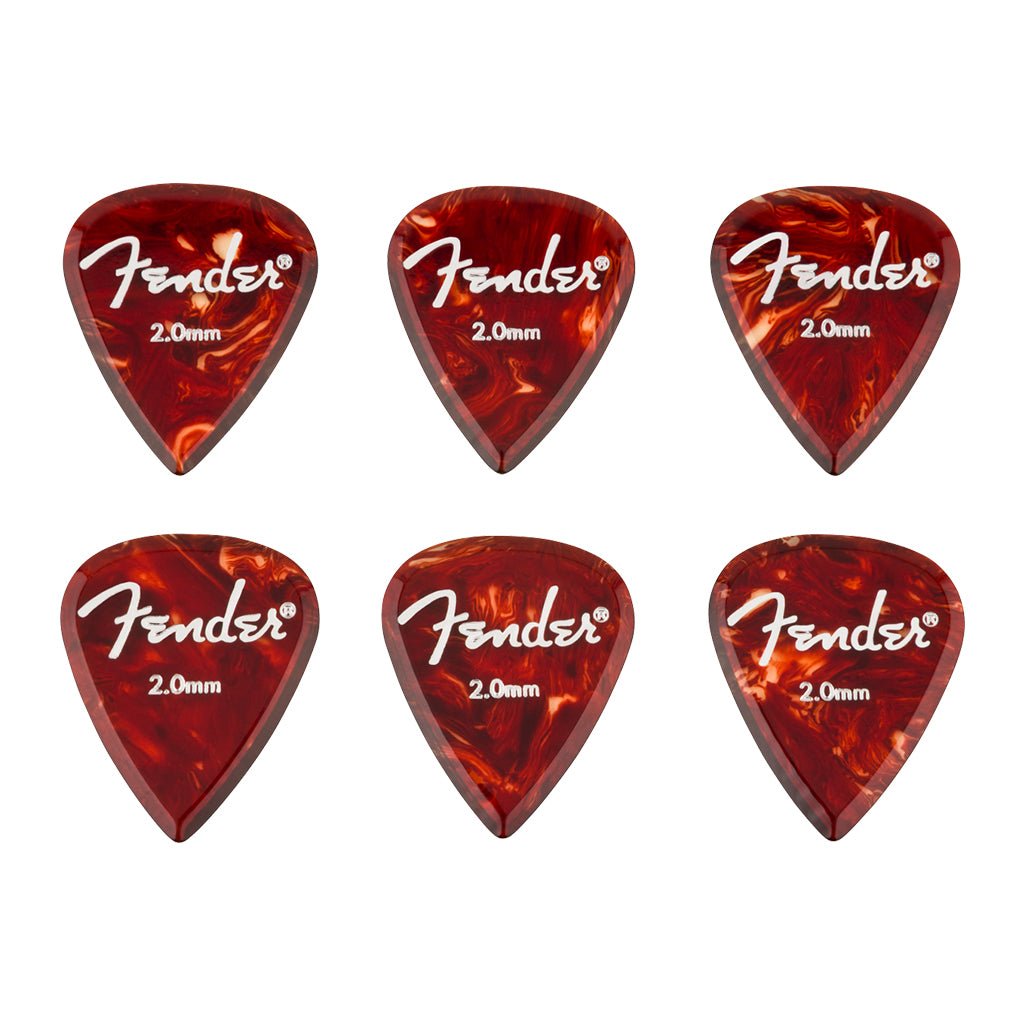 Fender Aero Acrylic 2.0mm Guitar Picks - 6 Pack Guitar Picks Sky Music