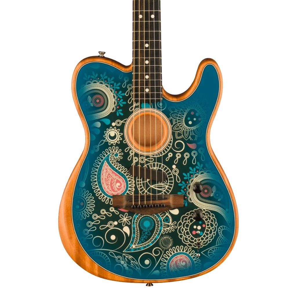 Fender American Acoustasonic Telecaster - Blue Paisley Acoustic Guitars Sky Music