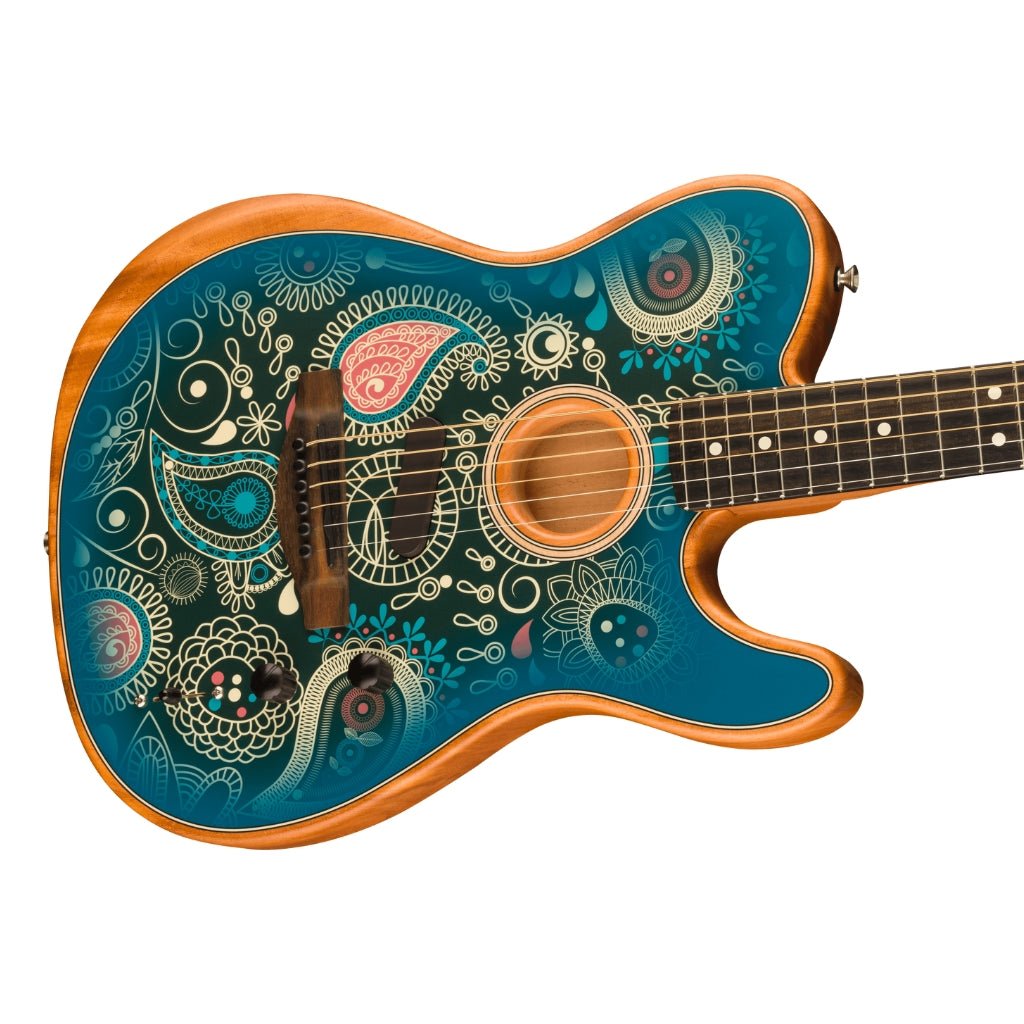 Fender American Acoustasonic Telecaster - Blue Paisley Acoustic Guitars Sky Music