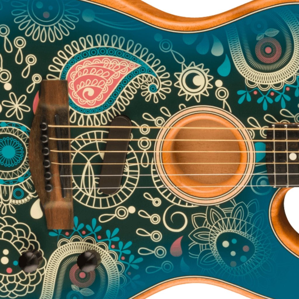 Fender American Acoustasonic Telecaster - Blue Paisley Acoustic Guitars Sky Music