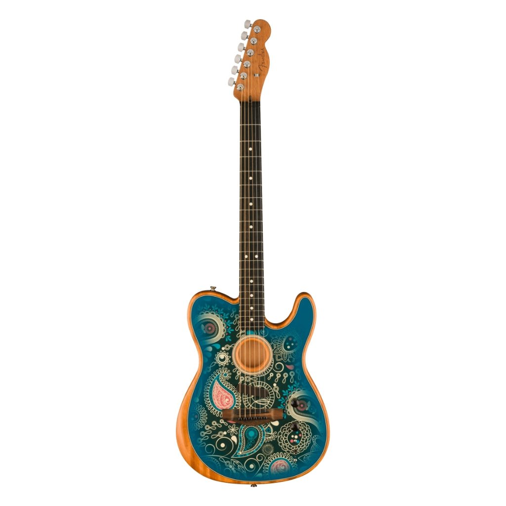 Fender American Acoustasonic Telecaster - Blue Paisley Acoustic Guitars Sky Music
