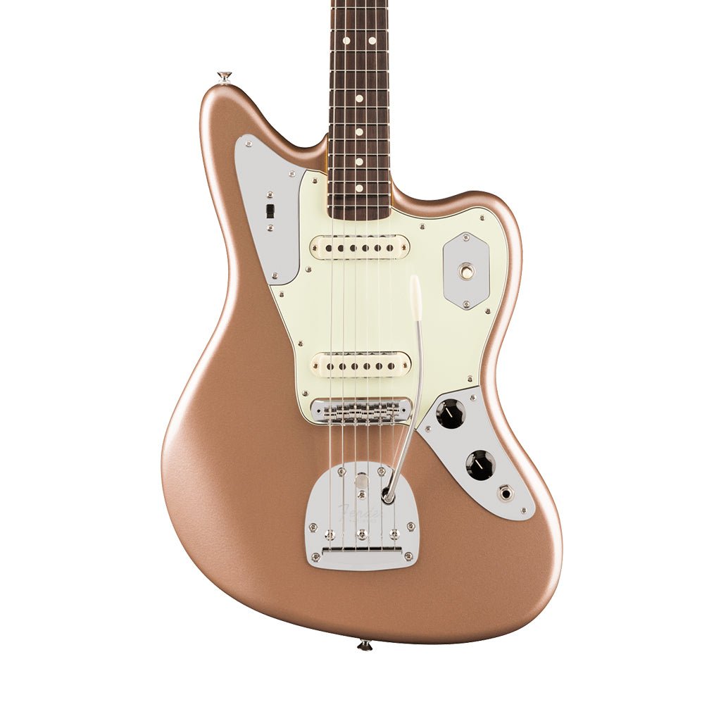 Fender American Professional Classic Jaguar - Faded Firemist Gold, Rosewood Fingerboard Electric Guitars Sky Music