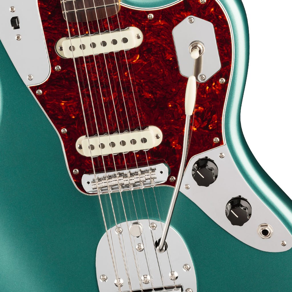 Fender American Professional Classic Jaguar - Faded Sherwood Green Metallic, Rosewood Fingerboard Electric Guitars Sky Music