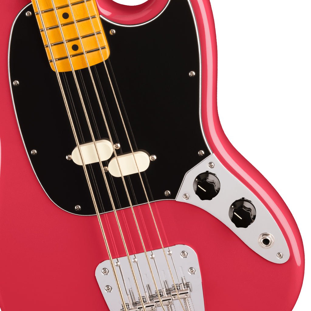 Fender American Professional Classic Mustang Bass - Faded Dakota Red, Maple Fingerboard Bass Guitars Sky Music