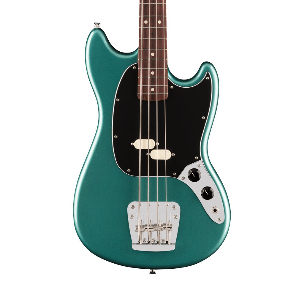 Fender American Professional Classic Mustang Bass - Faded Sherwood Green Metallic, Rosewood Fingerboard Bass Guitars Sky Music