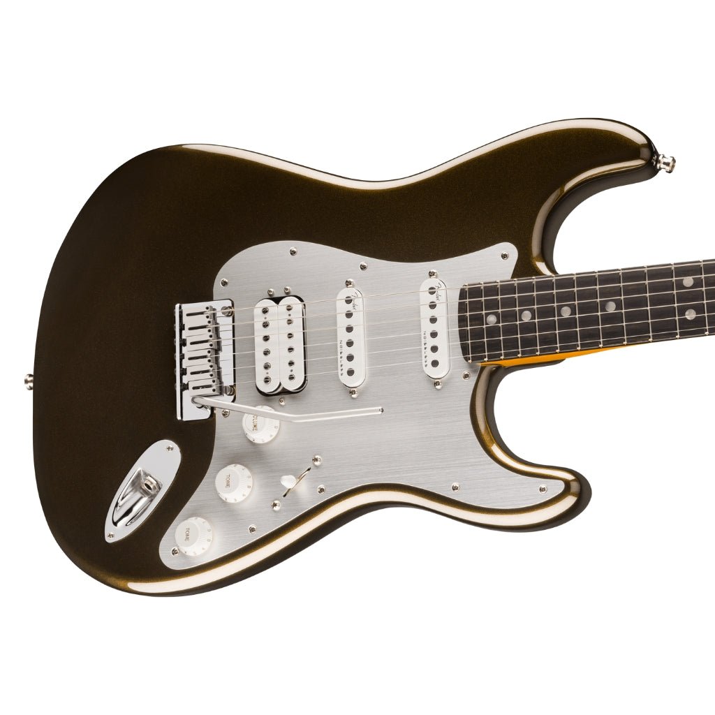 Fender American Ultra II Ebony Fingerboard HSS Stratocaster - Texas Tea Electric Guitars Sky Music