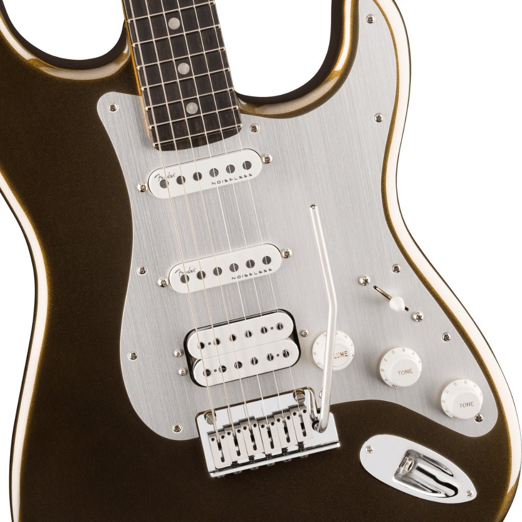 Fender American Ultra II Ebony Fingerboard HSS Stratocaster - Texas Tea Electric Guitars Sky Music