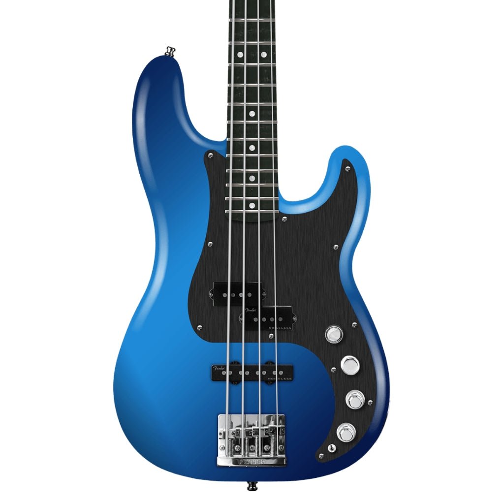 Fender American Ultra II Ebony Fingerboard Precision Bass - Noble Blue Bass Guitars Sky Music