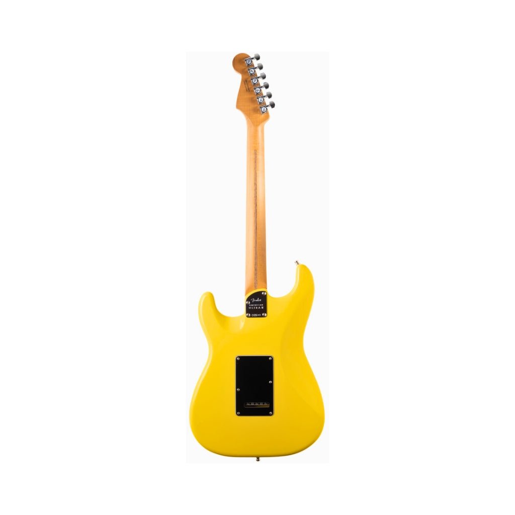 Fender American Ultra II Limited Edition Stratocaster HSS Roasted Maple Neck - Graffiti Yellow Electric Guitars Sky Music