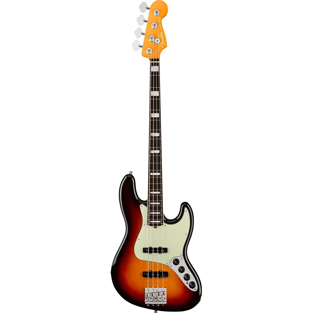 Fender American Ultra Jazz Bass Toploaded HiMass Bridge - Ultraburst Bass Guitars Sky Music
