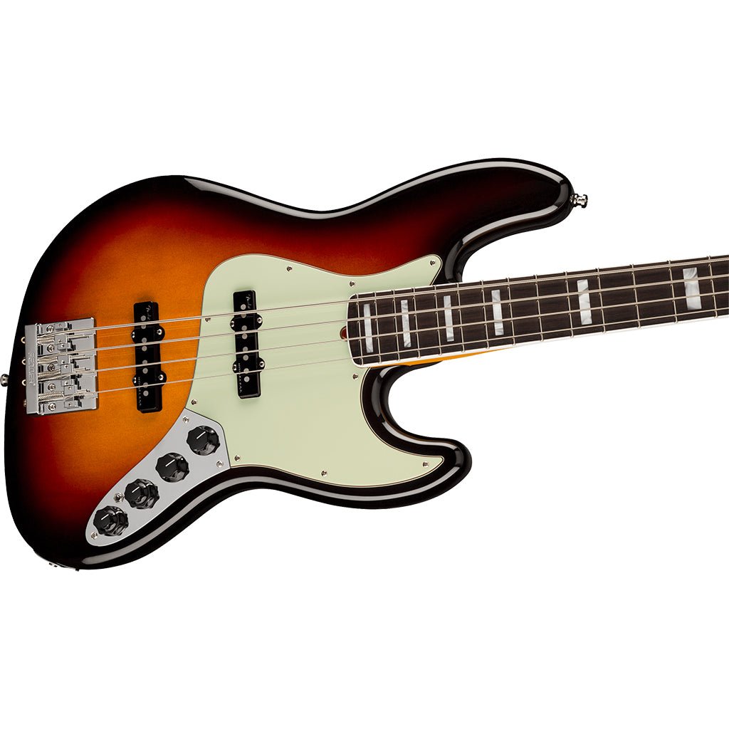 Fender American Ultra Jazz Bass Toploaded HiMass Bridge - Ultraburst Bass Guitars Sky Music