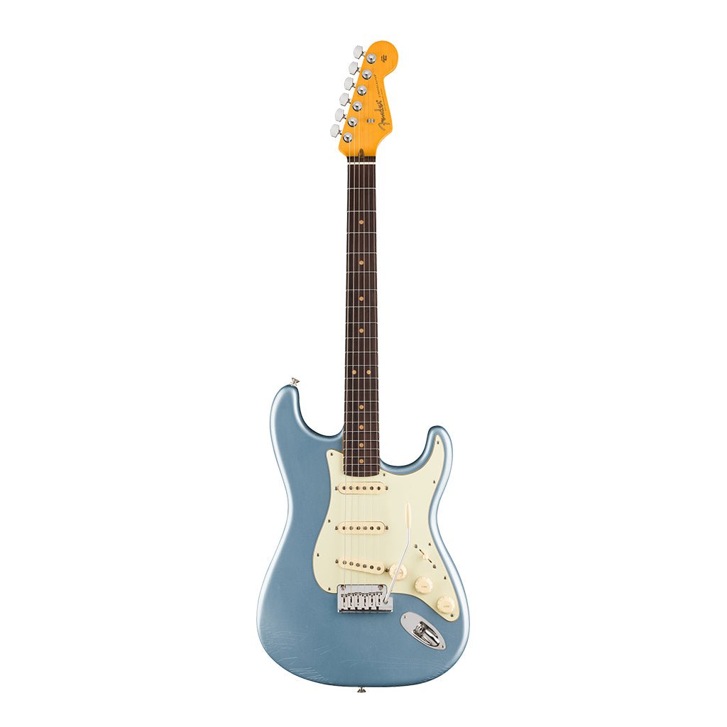 Fender American Ultra Luxe Vintage '60s Stratocaster - Ice Blue Metallic, Rosewood Fingerboard Electric Guitars Sky Music