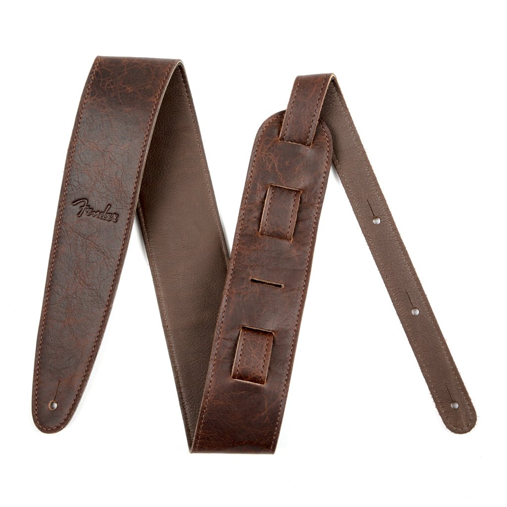Fender Artisan Crafted Leather Strap Brown Guitar Straps Sky Music