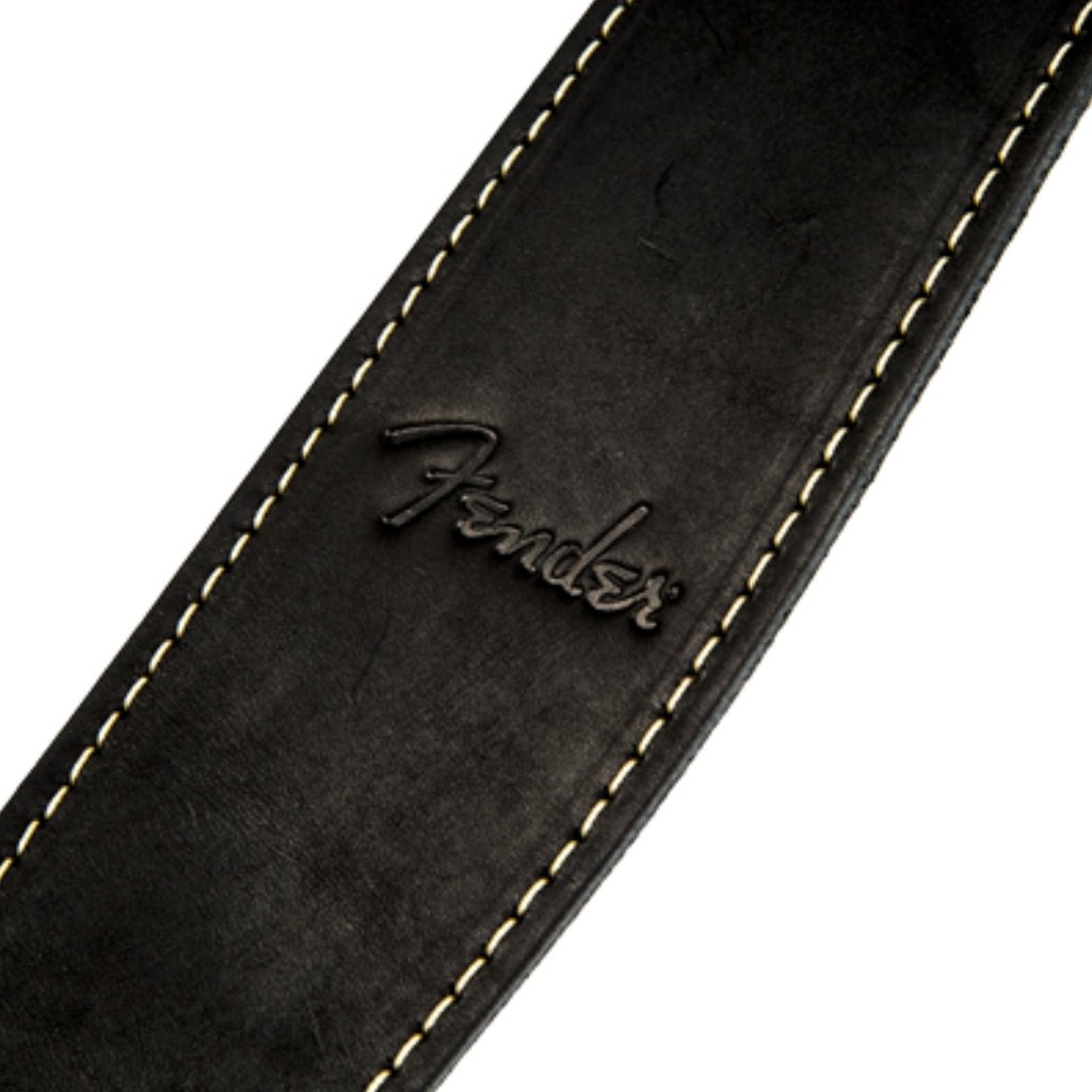 Fender Ball Glove Leather Strap - 2.5 inch Black Guitar Straps Sky Music