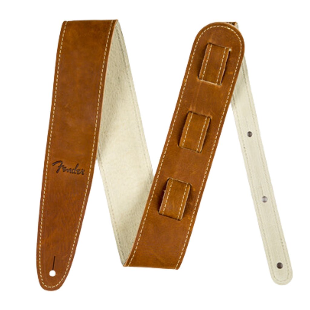 Fender Ball Glove Leather Strap Brown Guitar Straps Sky Music