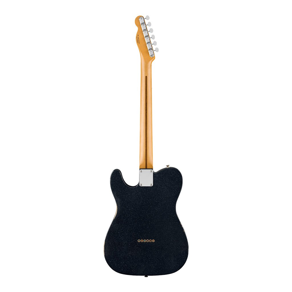 Fender Brad Paisley Road Worn Telecaster - Black Sparkle, Maple Fingerboard Electric Guitars Sky Music