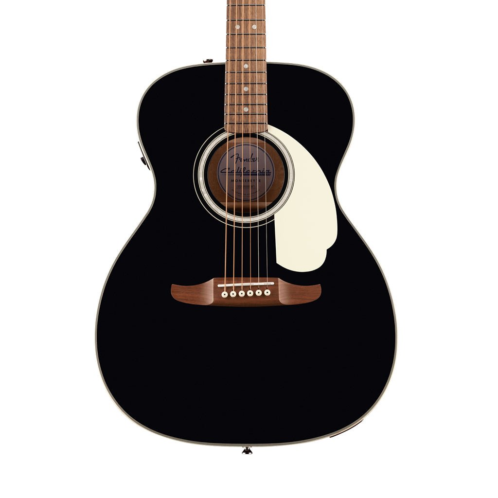 Fender California Deluxe Monterey E w/Ivory Pickguard Acoustic-Electric - Black Acoustic Guitars Sky Music