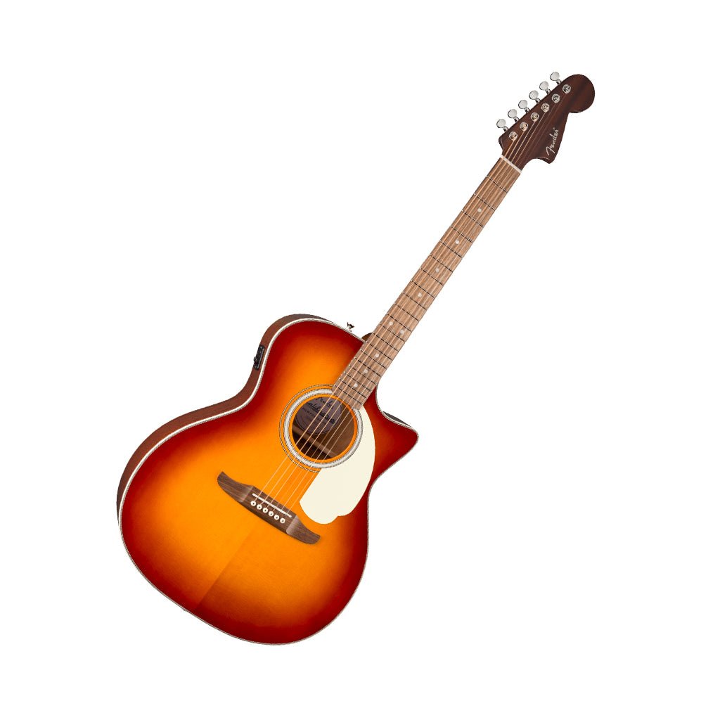 Fender California Deluxe Newporter CE w/Ivory Pickguard Acoustic-Electric - Sienna Sunburst Acoustic Guitars Sky Music