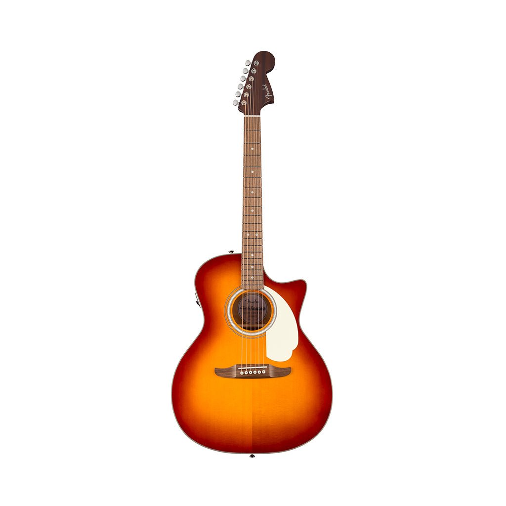 Fender California Deluxe Newporter CE w/Ivory Pickguard Acoustic-Electric - Sienna Sunburst Acoustic Guitars Sky Music