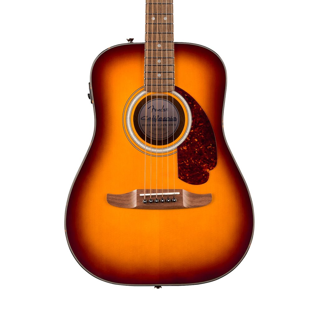 Fender California Deluxe Redondo Jr. E Acoustic-Electric - Honey Sunburst Acoustic Guitars Sky Music