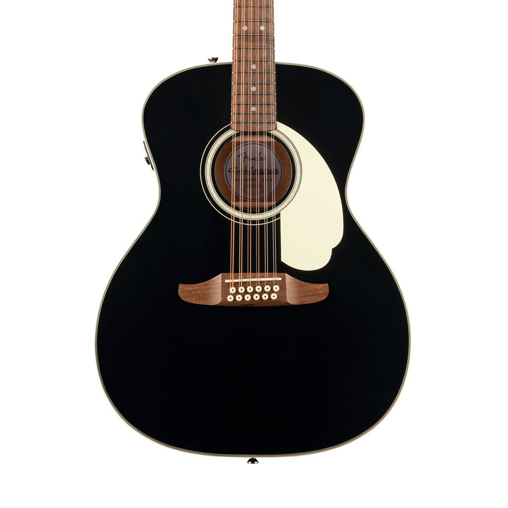 Fender California Deluxe Villager E 12-String Acoustic-Electric - Black Acoustic Guitars Sky Music