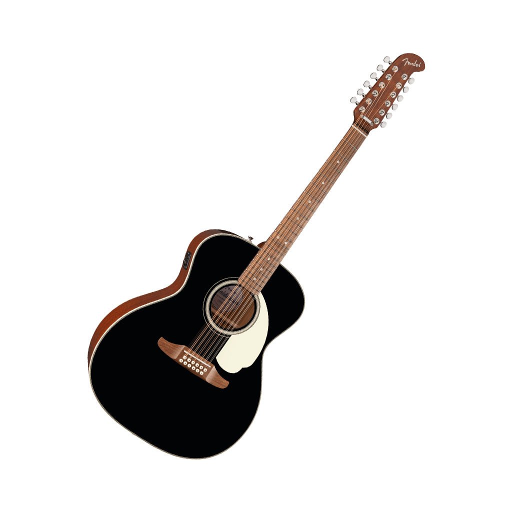 Fender California Deluxe Villager E 12-String Acoustic-Electric - Black Acoustic Guitars Sky Music
