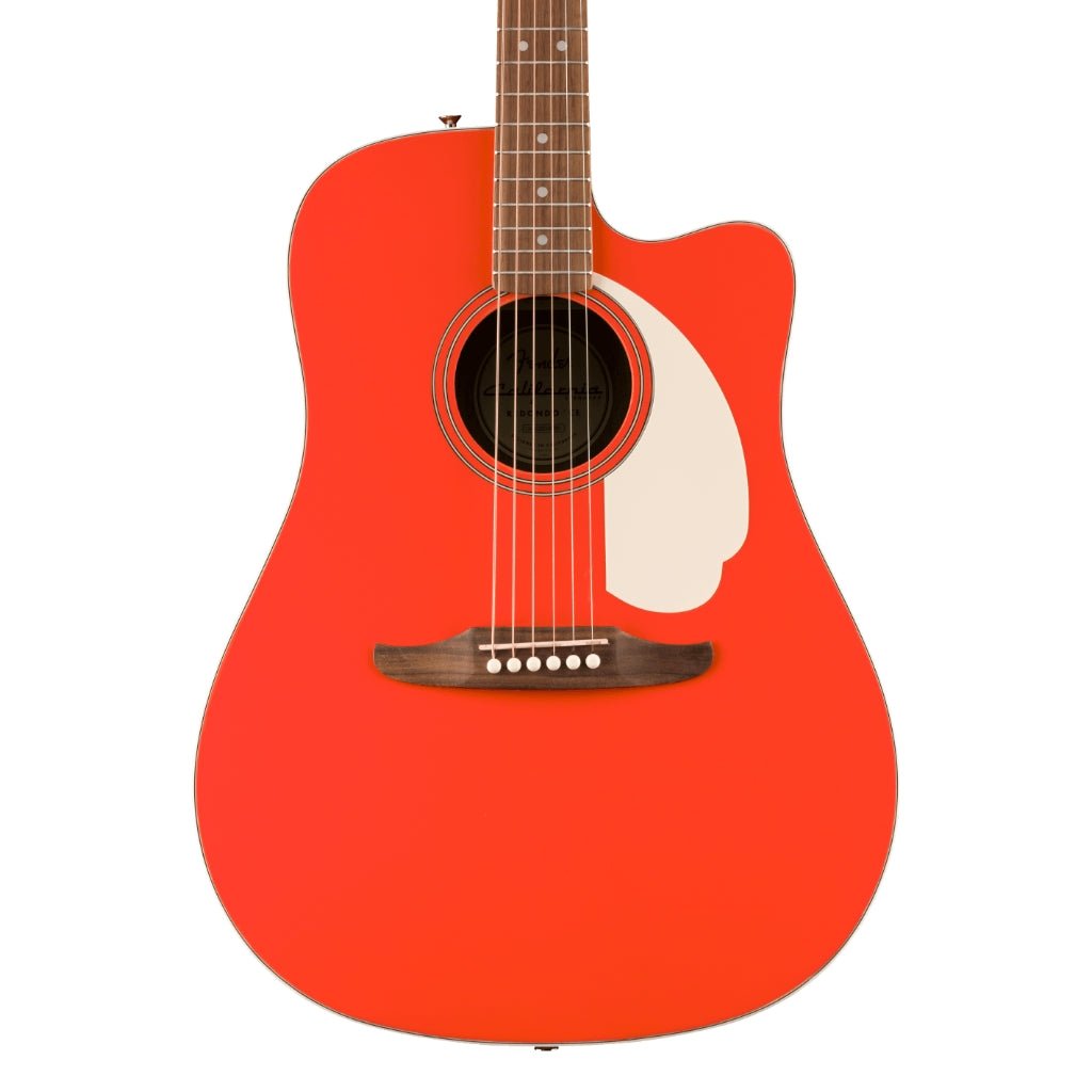 Fender California Standard Redondo CE Acoustic-Electric Guitar - Fiesta Red, Spruce Top Acoustic Guitars Sky Music