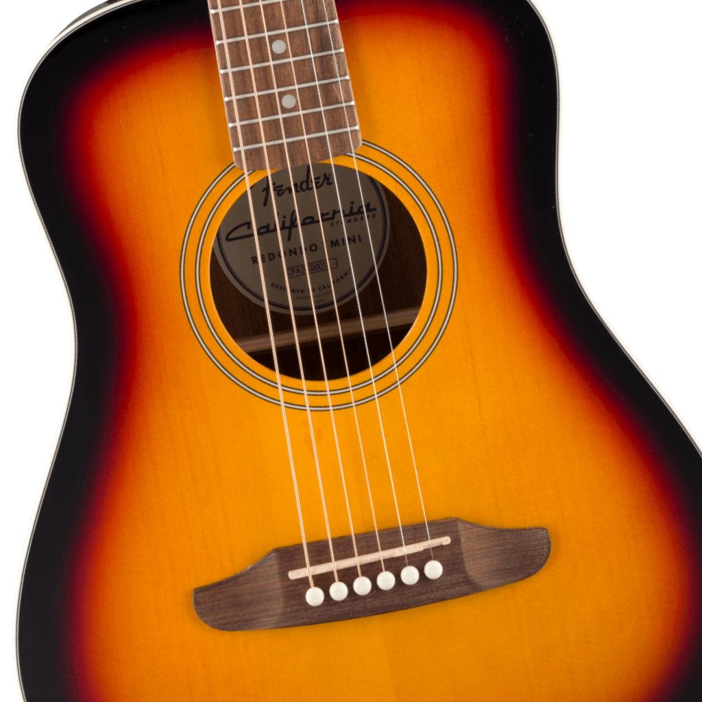 Fender California Standard Redondo Mini Acoustic Guitar - 3-Color Sunburst, Spruce Top Acoustic Guitars Sky Music