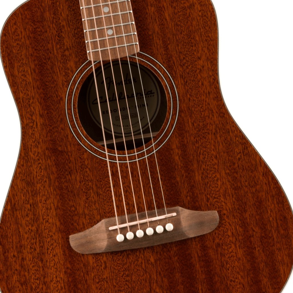 Fender California Standard Redondo Mini Acoustic Guitar - Natural Sapele, Sapele Top Acoustic Guitars Sky Music