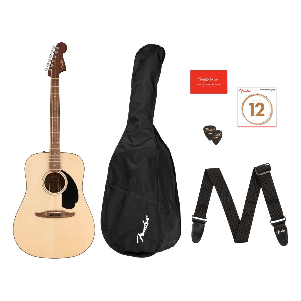 Fender California Standard Redondo Mini Acoustic Guitar Pack - Natural Acoustic Guitars Sky Music
