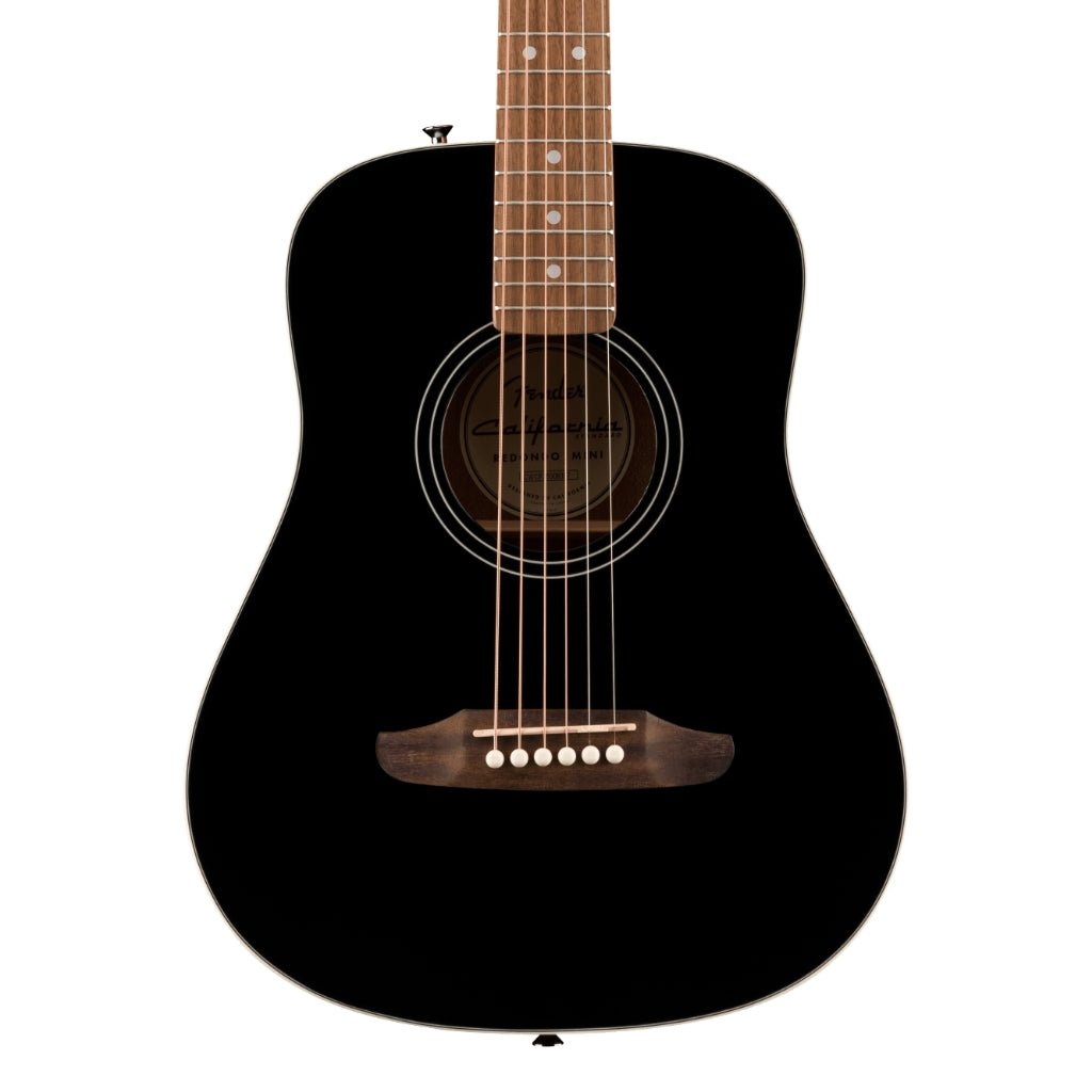 Fender California Standard Redondo Mini Acoustic Guitar with Bag - Black Acoustic Guitars Sky Music