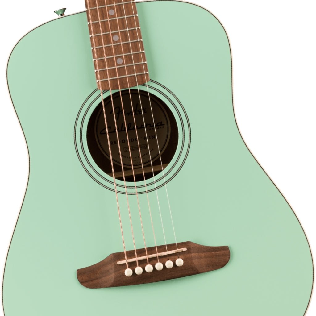 Fender California Standard Redondo Mini Acoustic Guitar with Bag - Surf Green, Spruce Top Acoustic Guitars Sky Music
