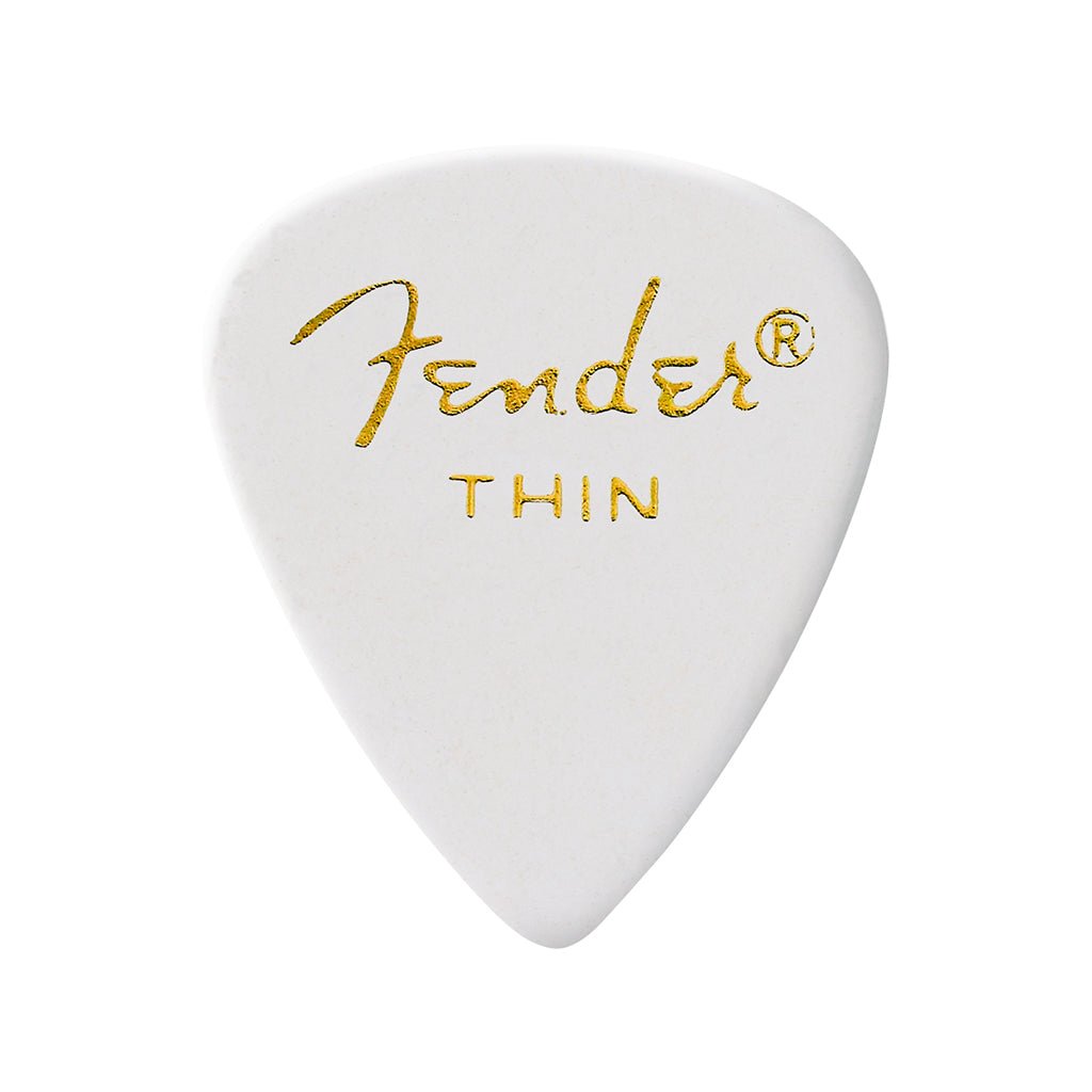 Fender Classic Celluloid 351 Shape Picks Thin White 12 Pack Guitar Picks Sky Music